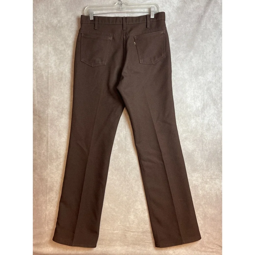 VINTAGE 70s Levis Pants Mens 32x32 Brown Slacks Black Tab Formal Preppy USA Made